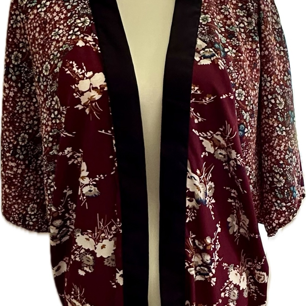 Burgundy Kimono